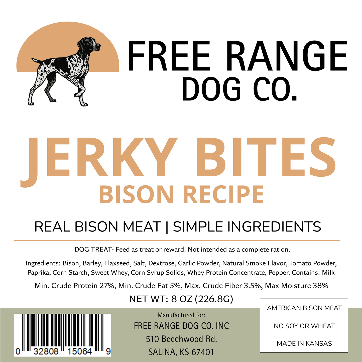 Bison Bites - 30 Pound Case - 8 ounce packages (Wholesale)